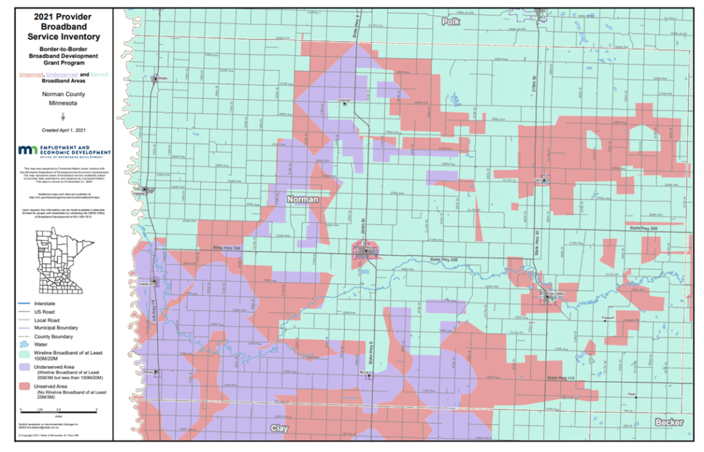 Coverage map graphic