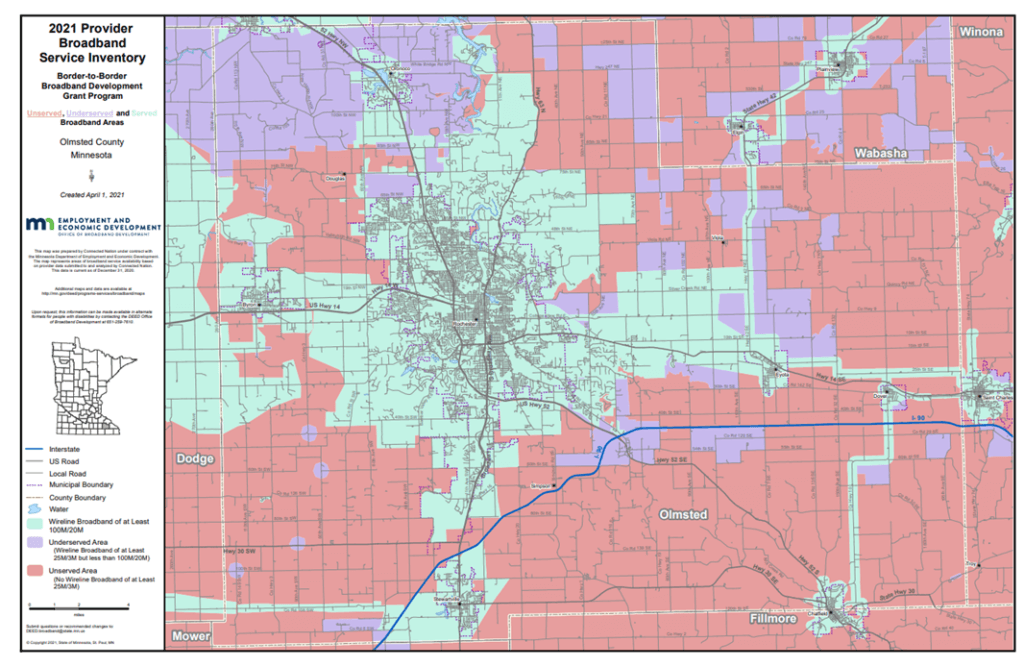 Coverage map graphic