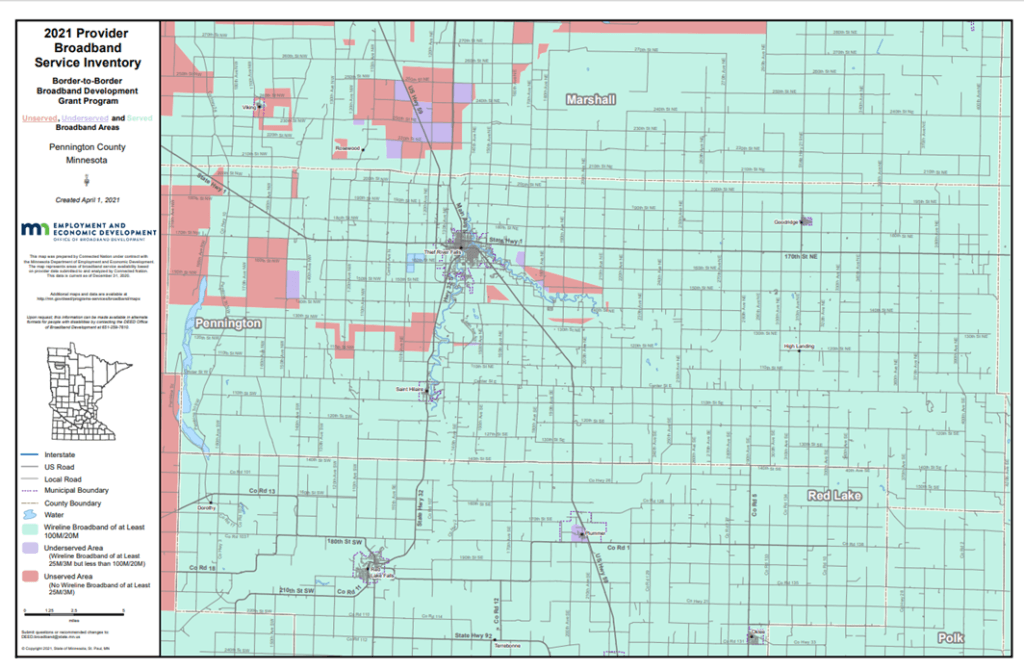 Coverage map graphic