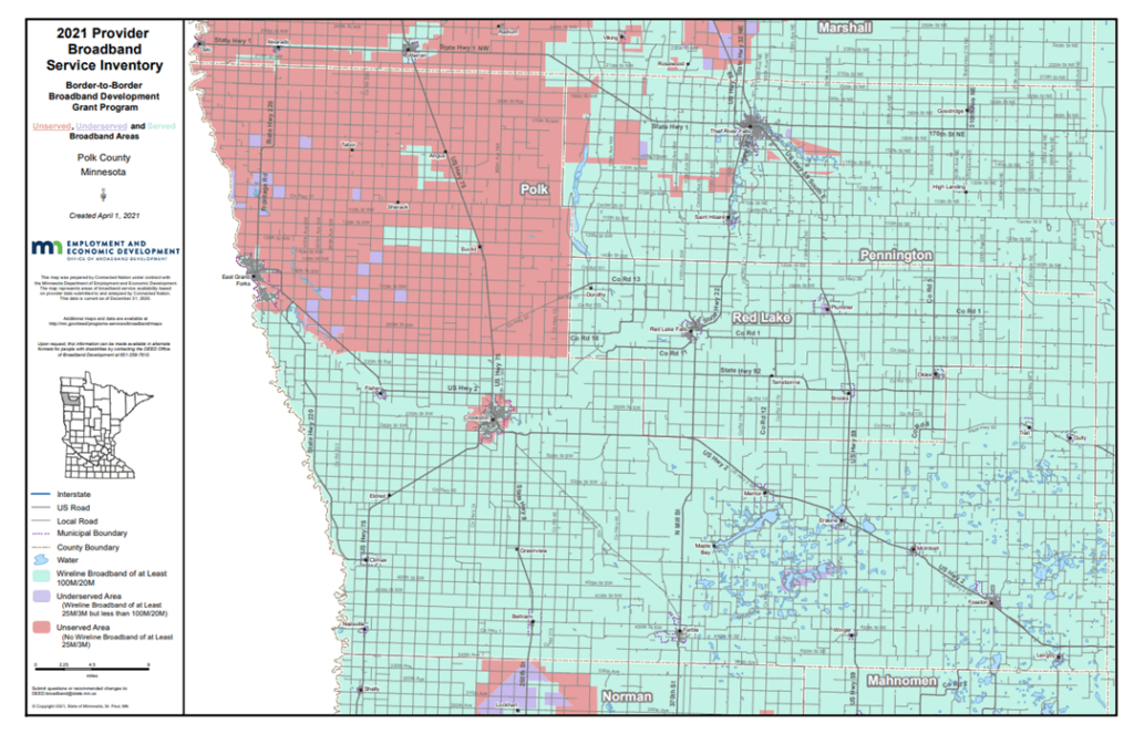 Coverage map graphic
