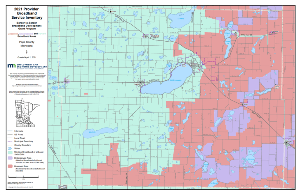 Coverage map graphic