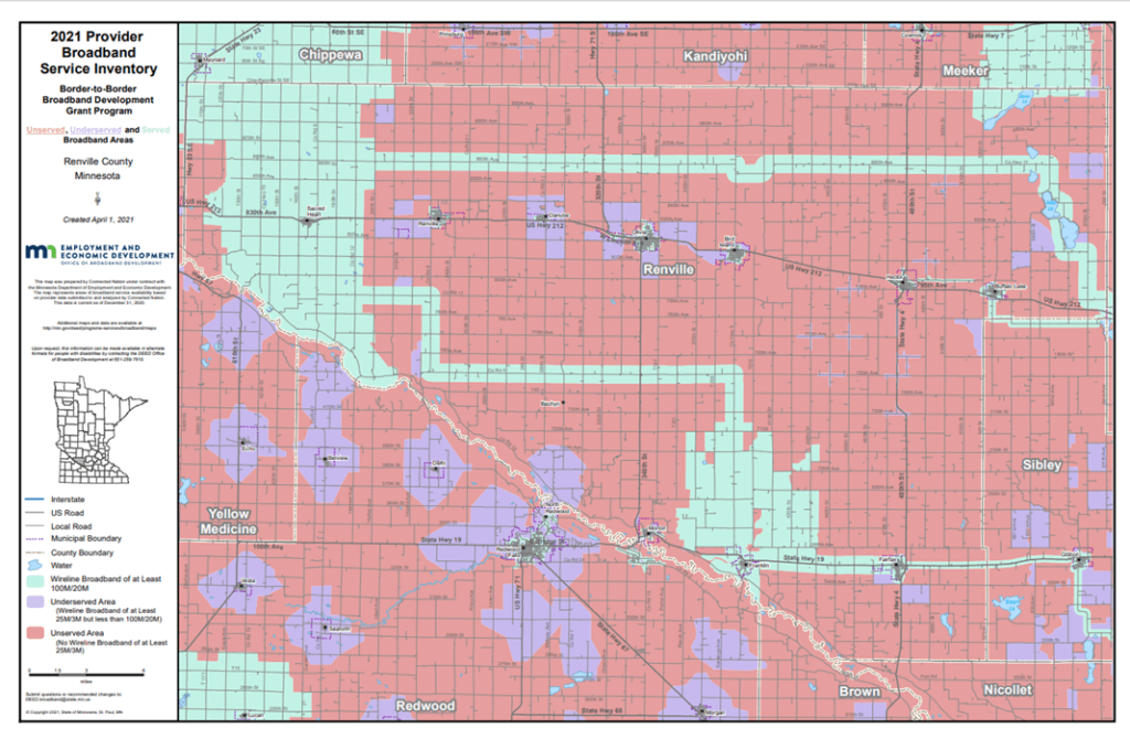 Coverage map graphic