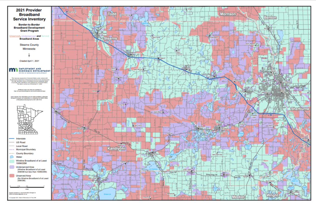 Coverage map graphic
