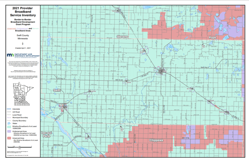 Coverage map graphic
