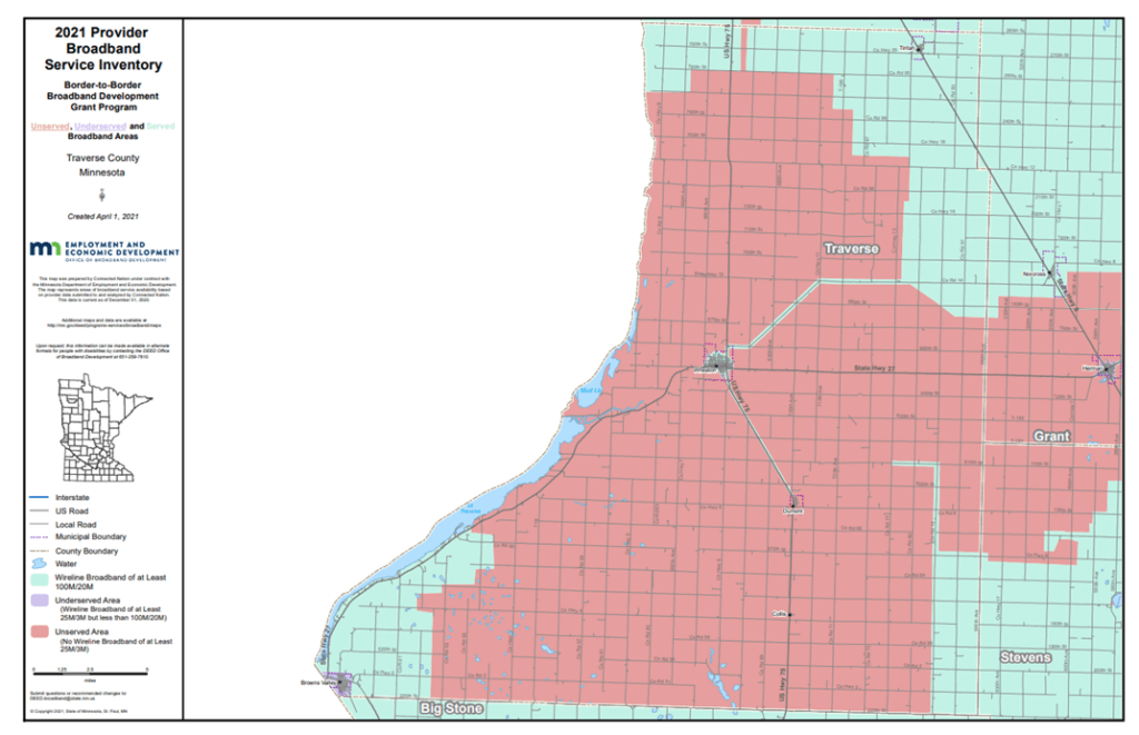 Coverage map graphic