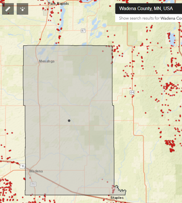 Coverage map graphic