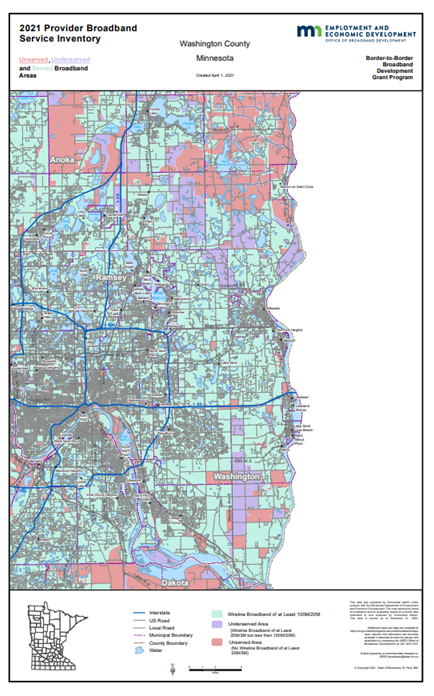 Coverage map graphic