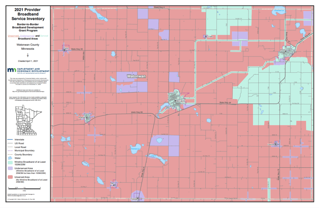 Coverage map graphic