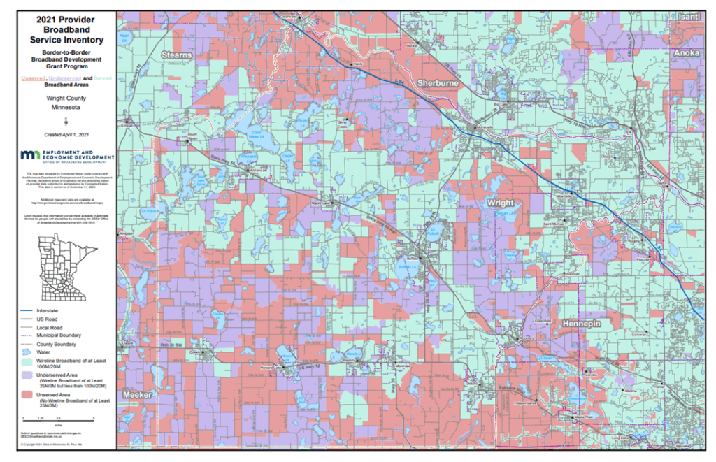 Coverage map graphic